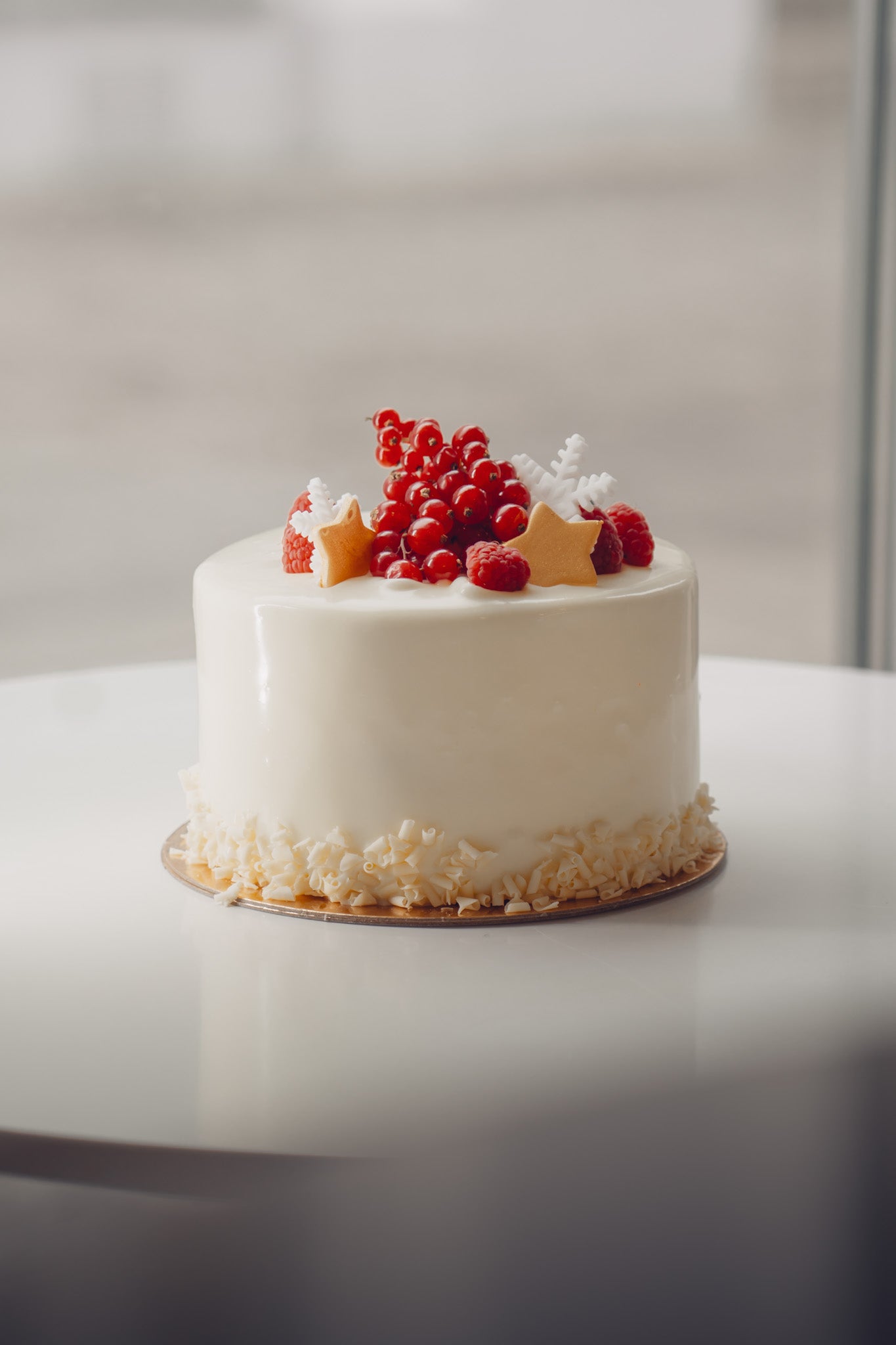 White Glazed Früchte Torte - Luxury Winter Edition